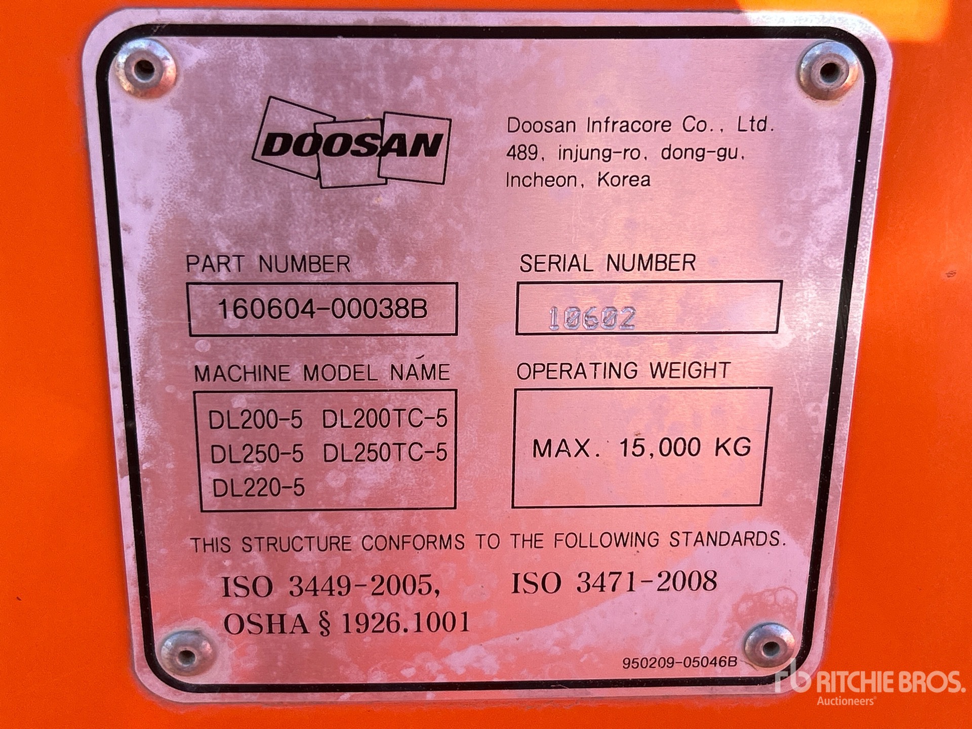 2019 Doosan DL250-5US11