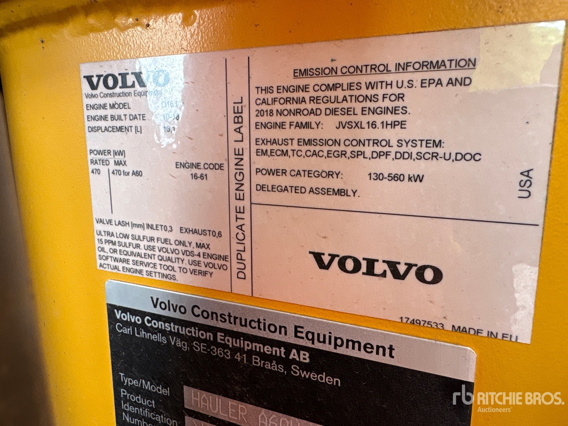 2019 Volvo A60H