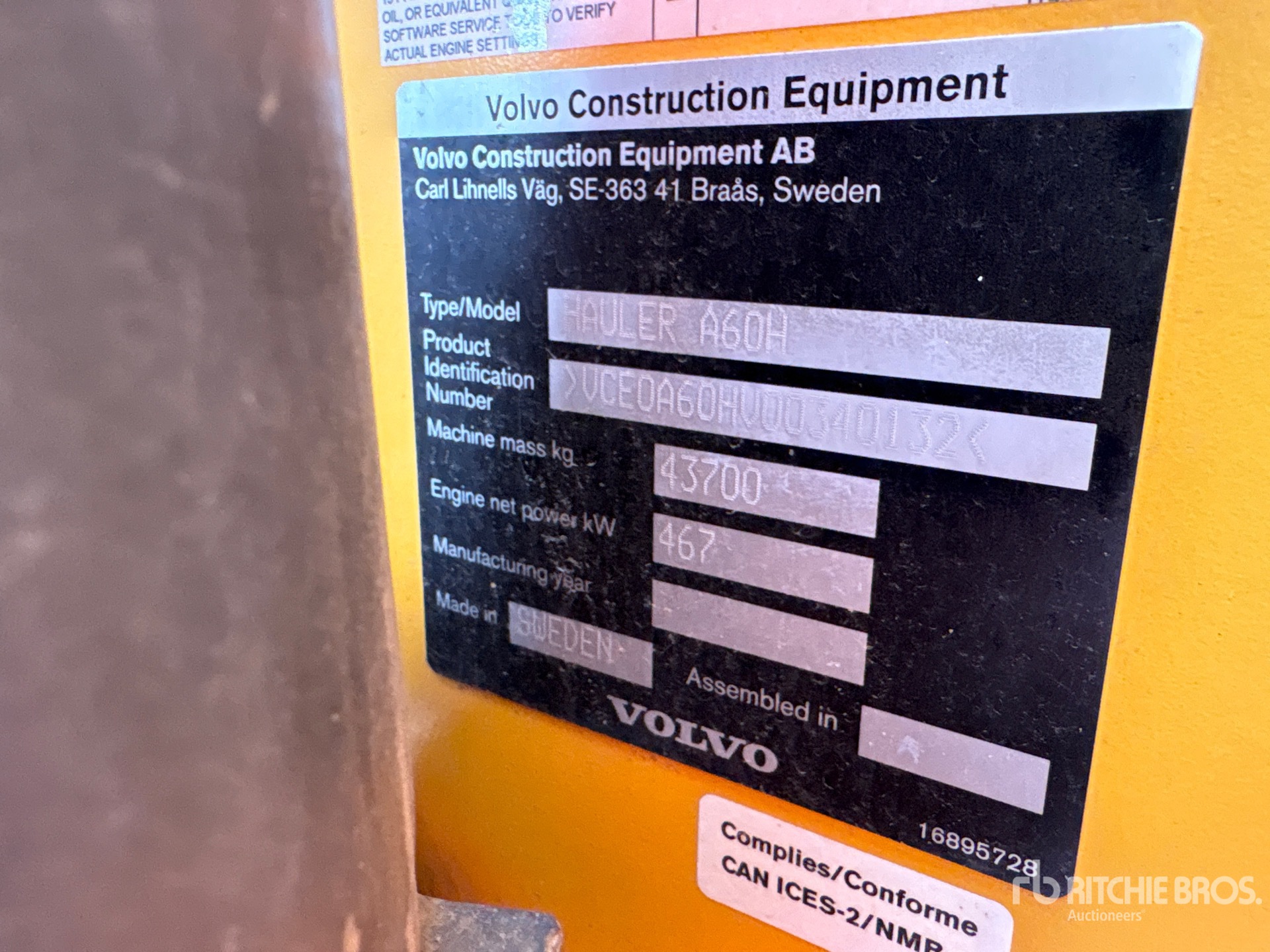 2019 Volvo A60H
