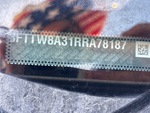 General Appearance with Frame Stamp Serial Number/VIN Photo