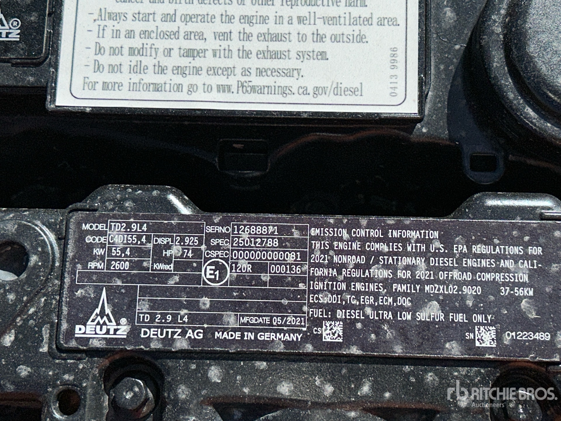 2021 Deutz TD 2.9 L4