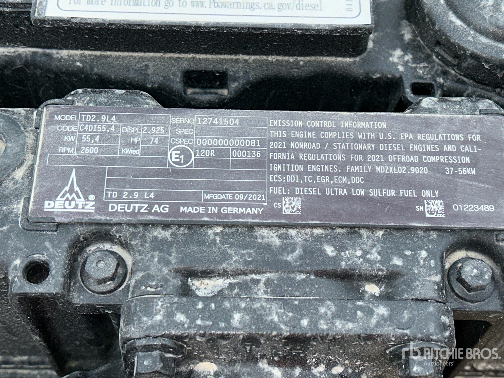 2021 Deutz TD2.9L4