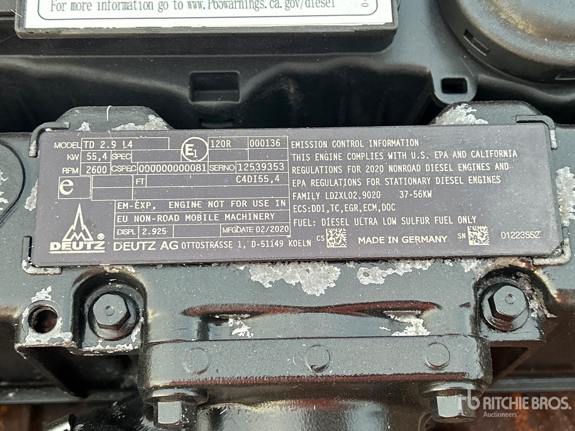 2020 Deutz TD2.9L4
