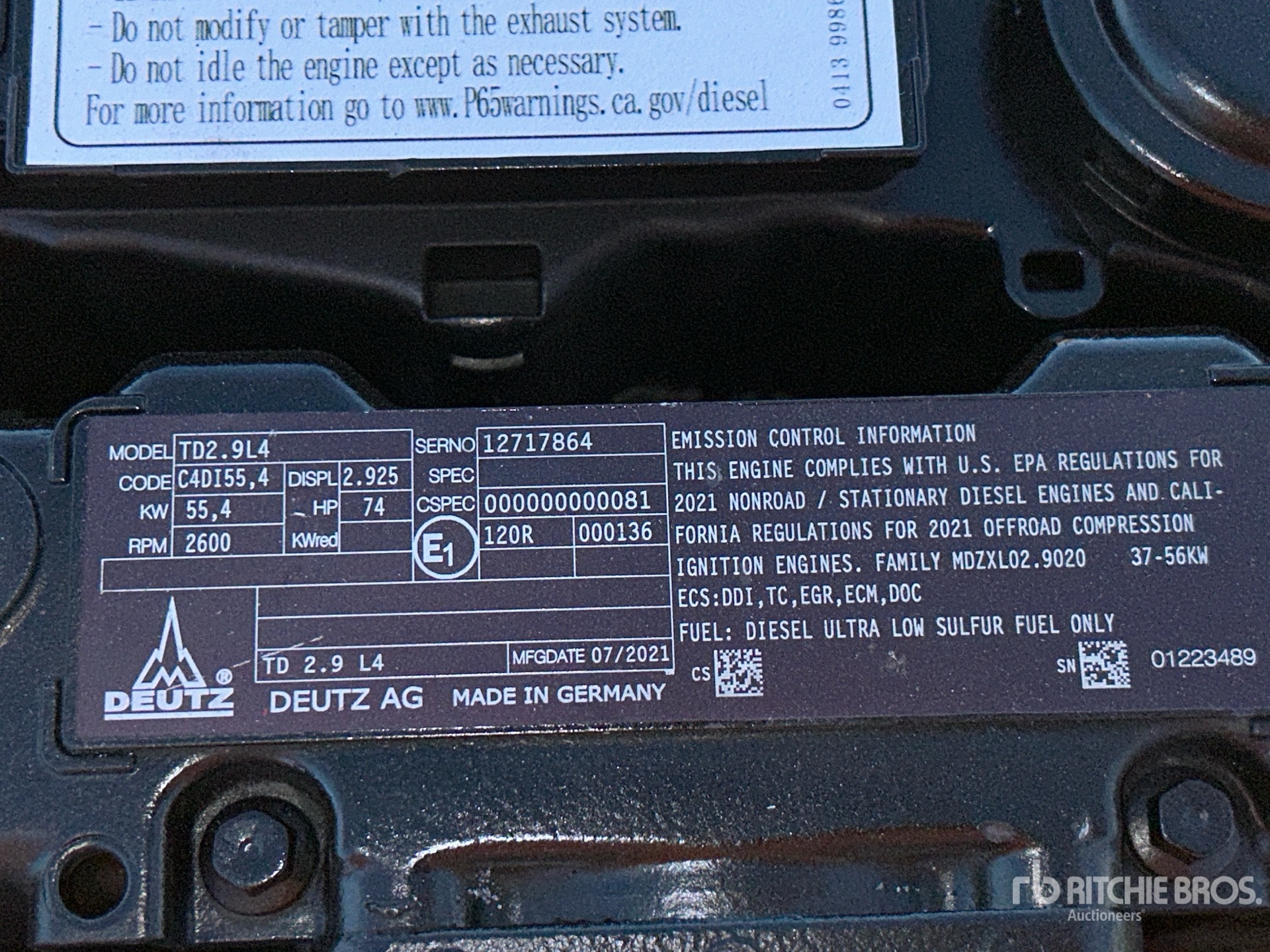 2021 Deutz TD 2.9 L4