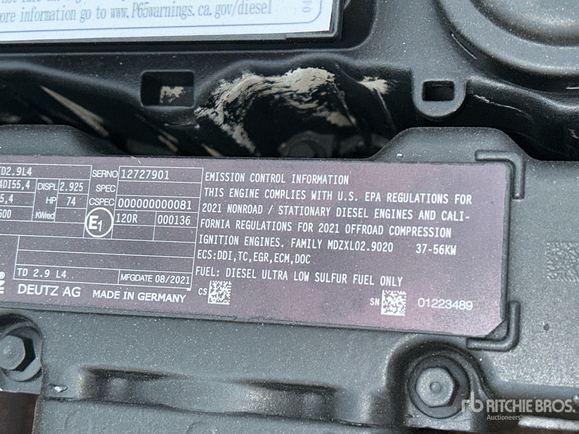 2021 Deutz TD2.9L4