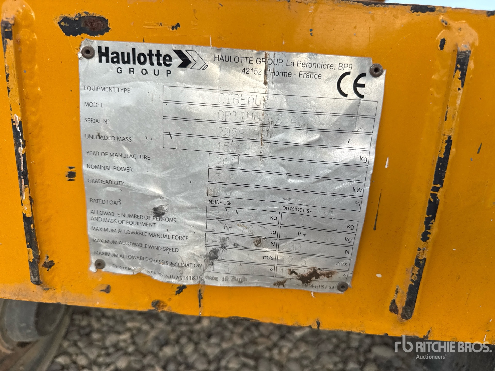 2016 Haulotte OPTIMUM 8