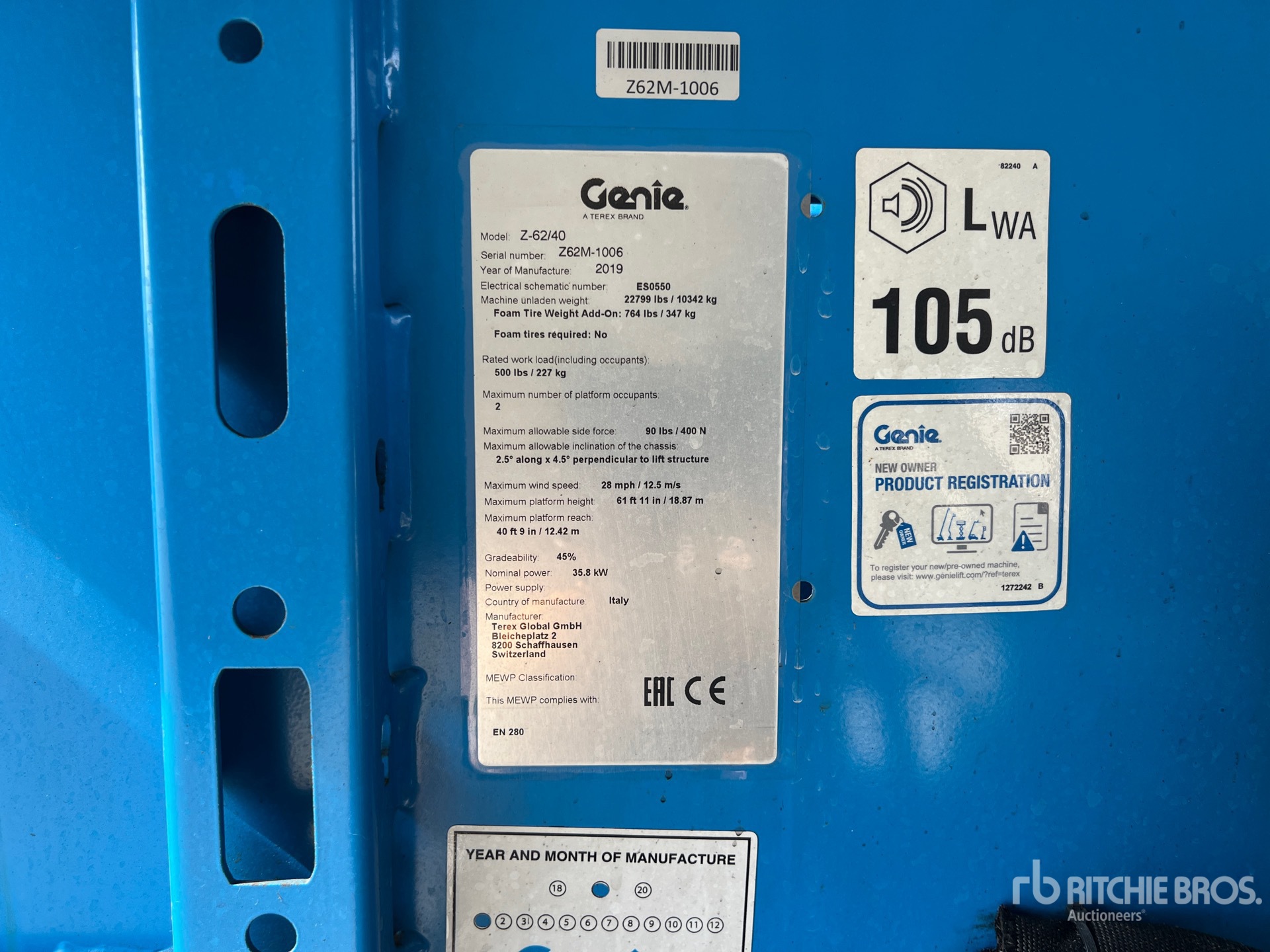 2019 Genie Z-62/40