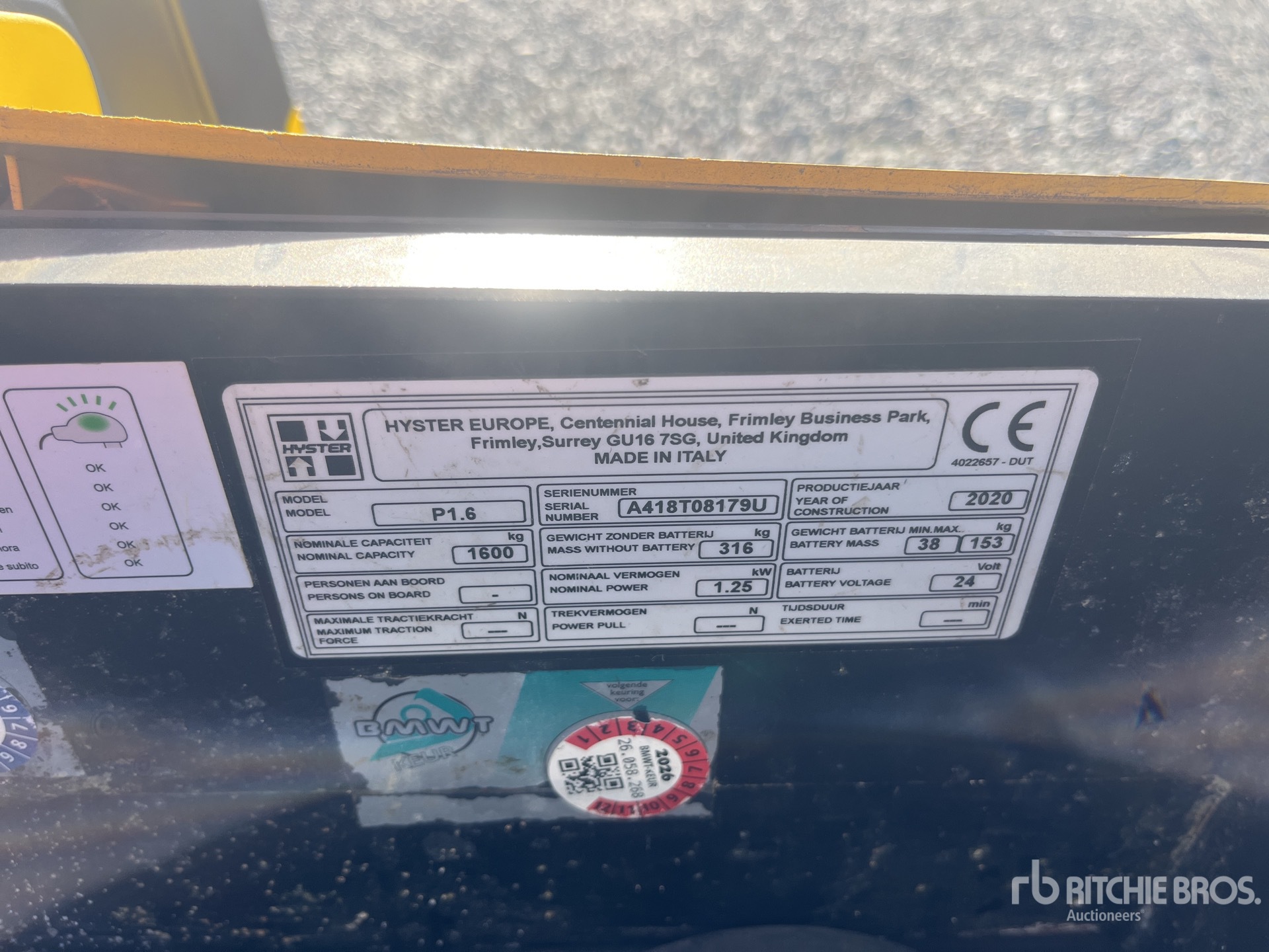 2020 Hyster P1.6