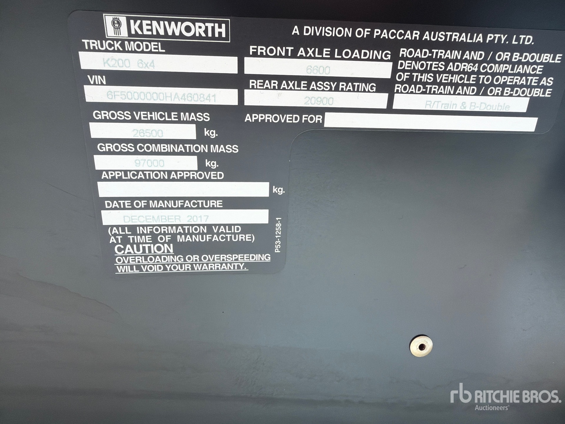 2017 Kenworth K200