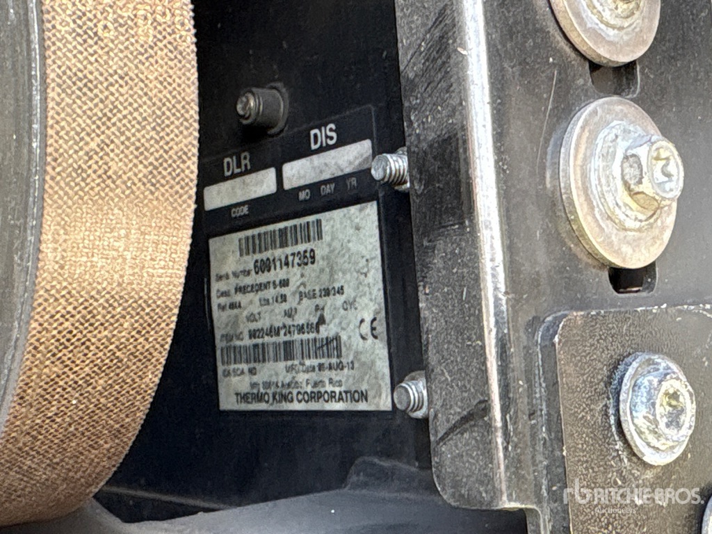 General Appearance with Refrigeration Unit Serial Number