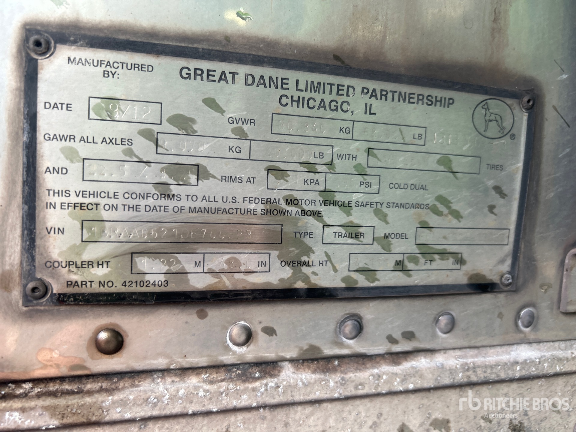 2013 Great Dane 53 Ft