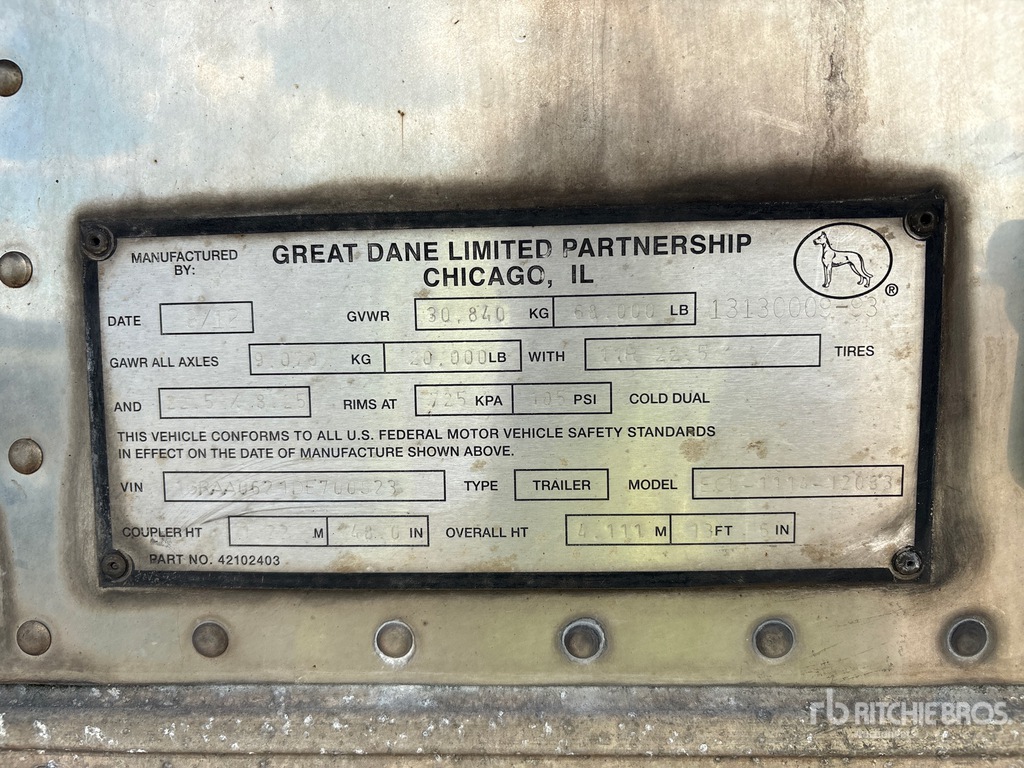 General Appearance with Numéro de série/Numéro d'identification du véhicule automobile
