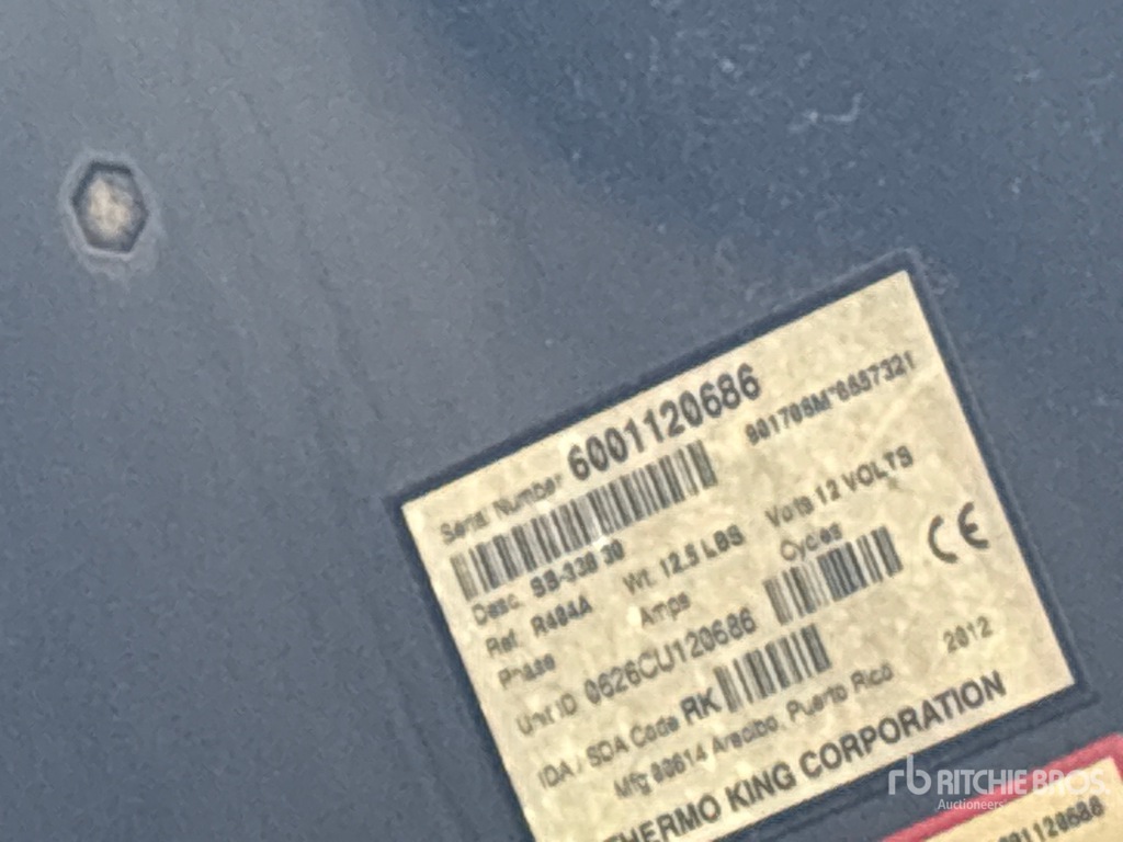 General Appearance with Refrigeration Unit Serial Number
