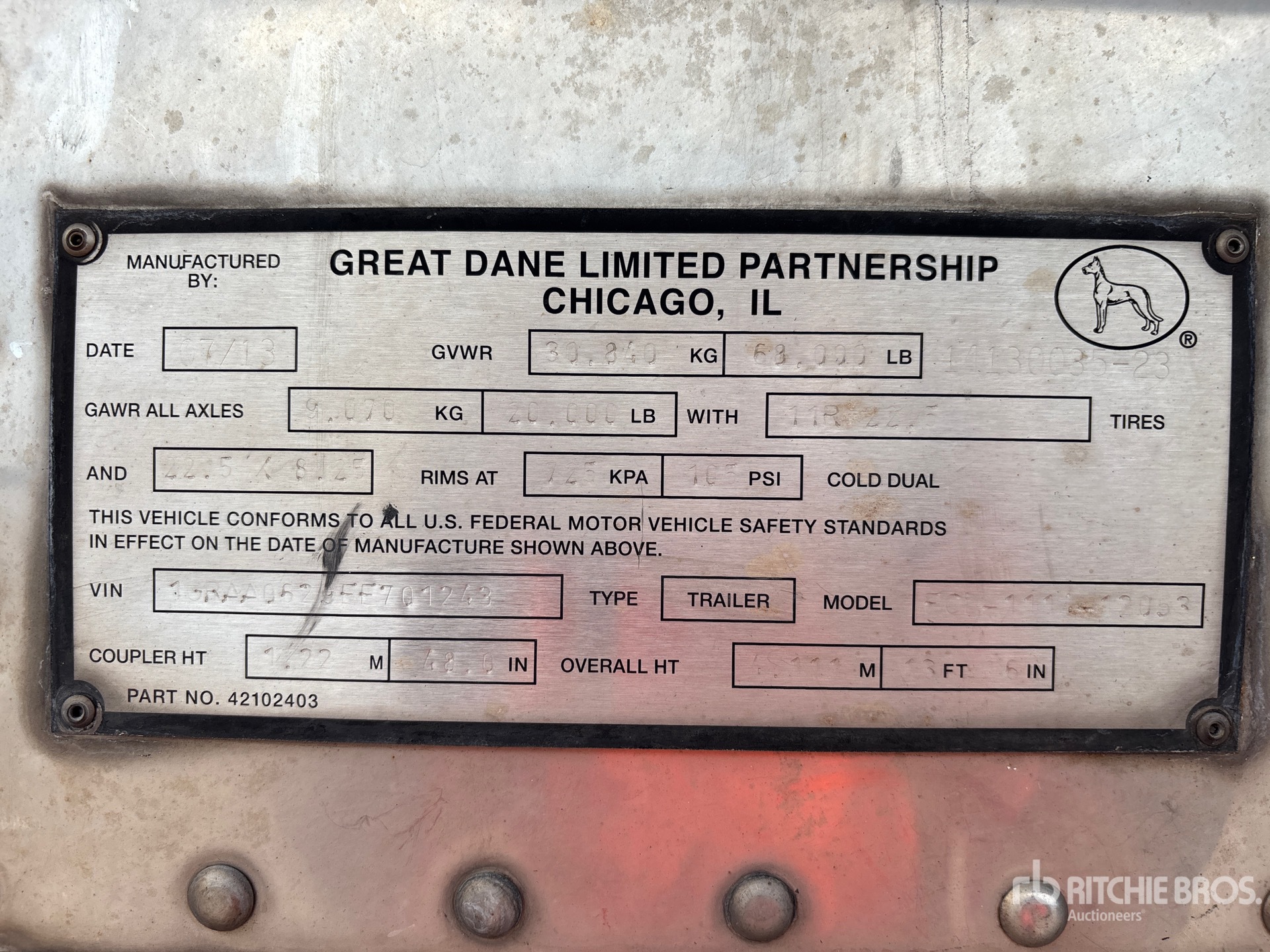 2014 Great Dane 53 Ft