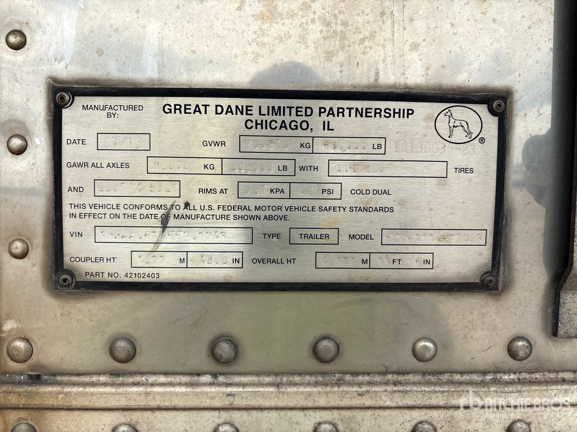 2014 Great Dane 53 Ft