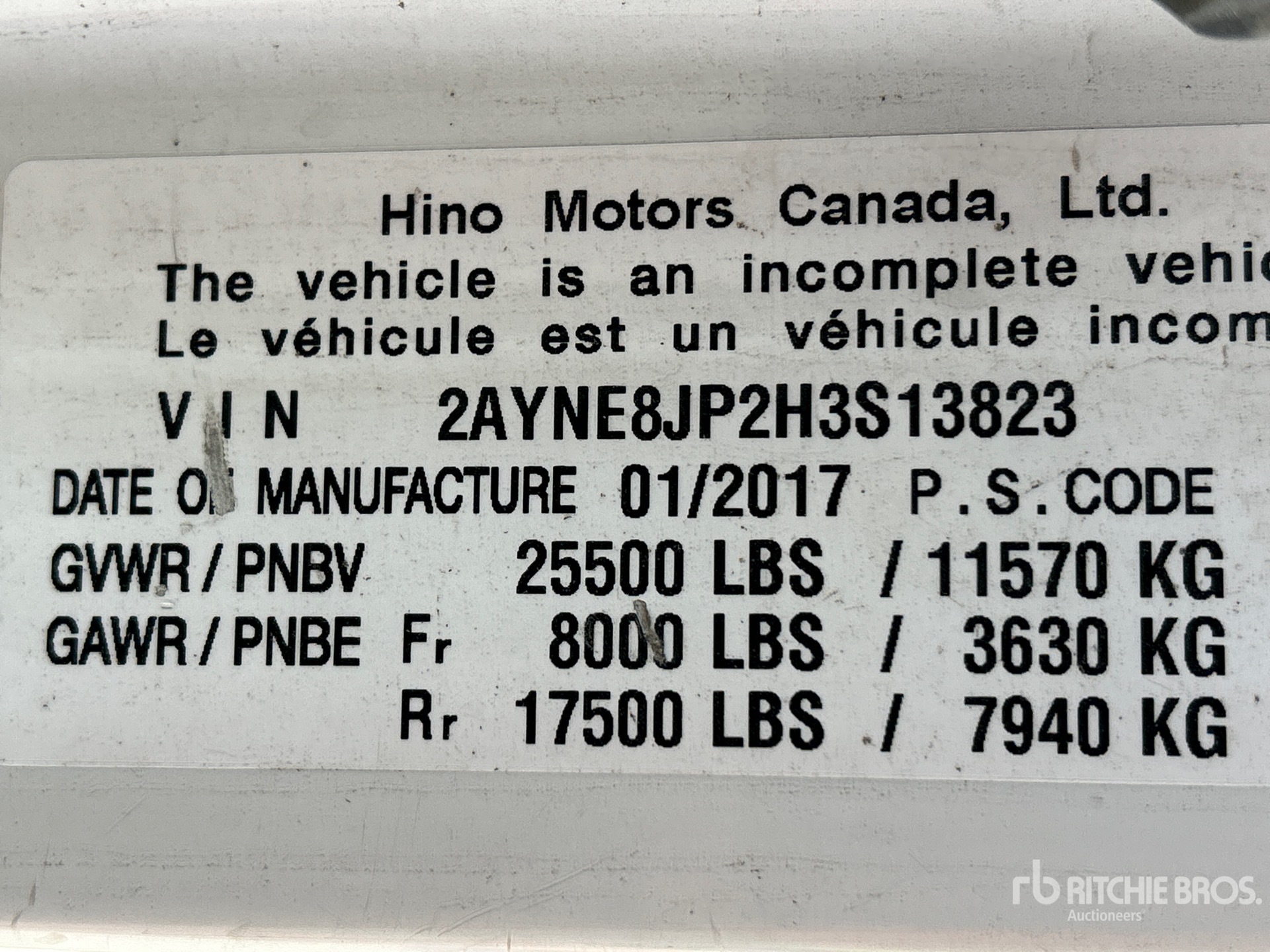 2017 Hino 268
