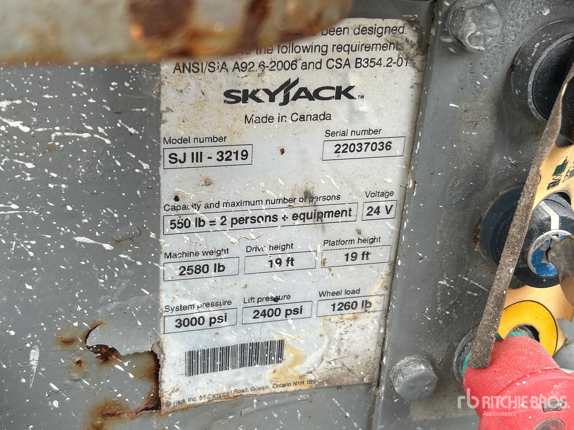 2012 Skyjack SJIII3219
