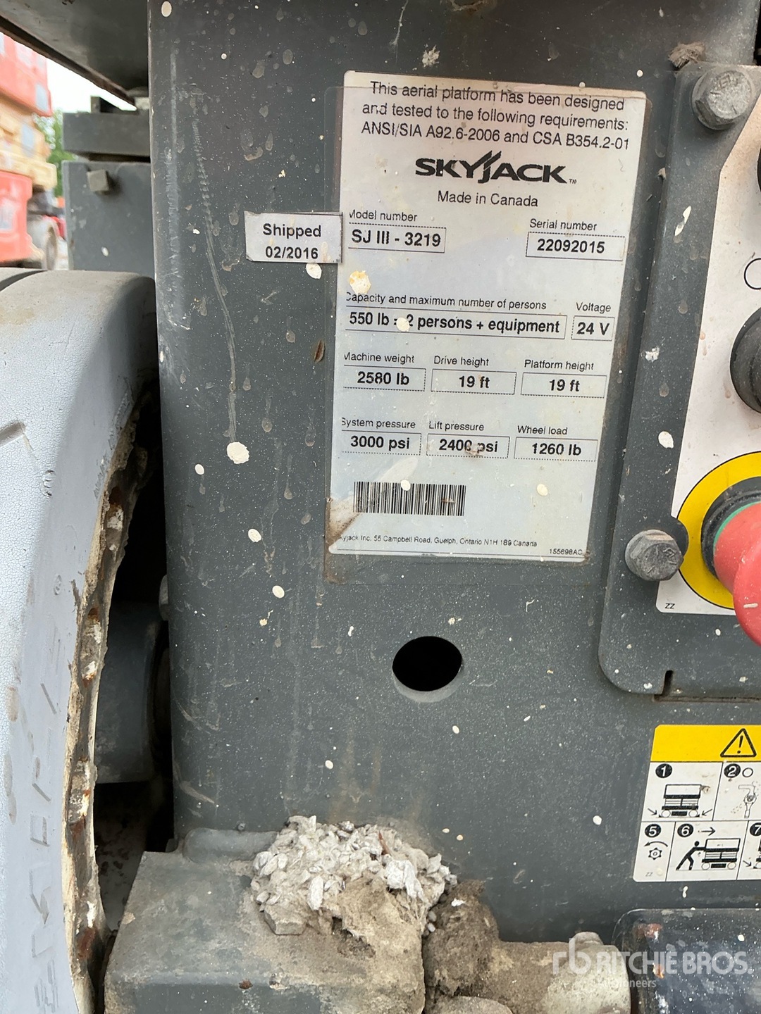 2016 Skyjack SJIII-3219