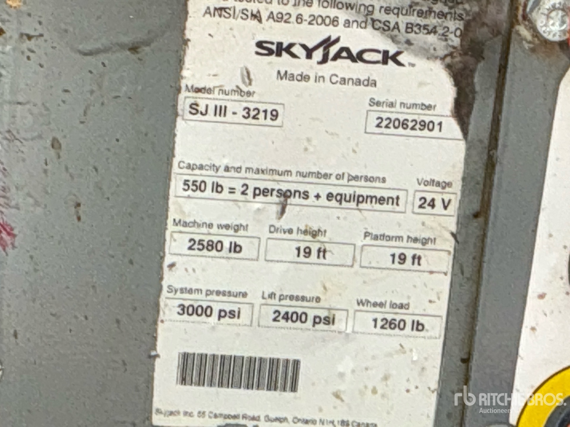 2014 Skyjack SJIII-3219