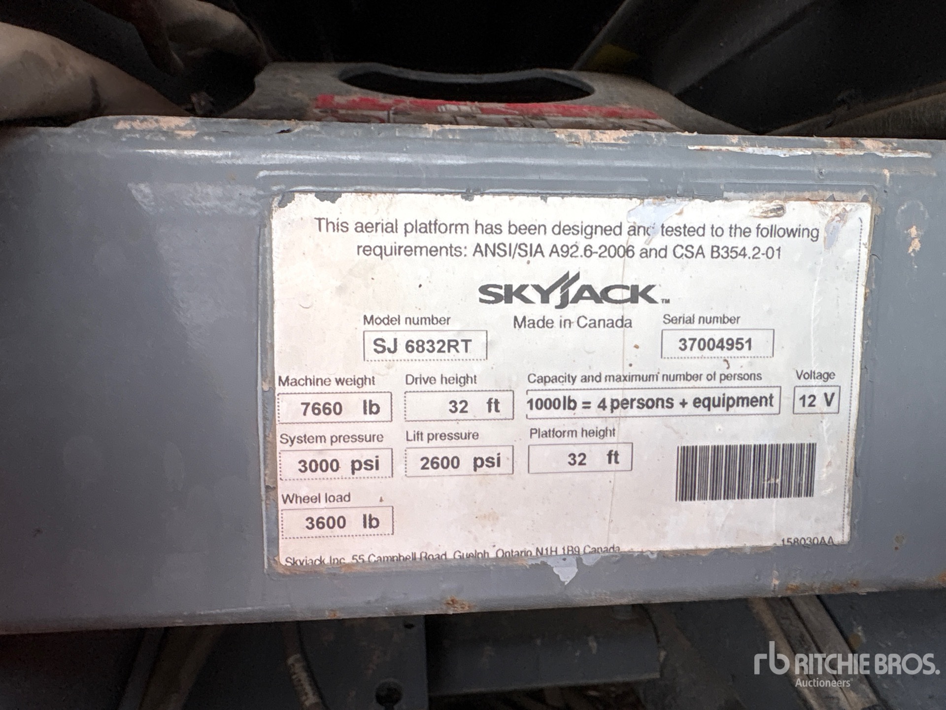 2014 Skyjack SJ6832 RT