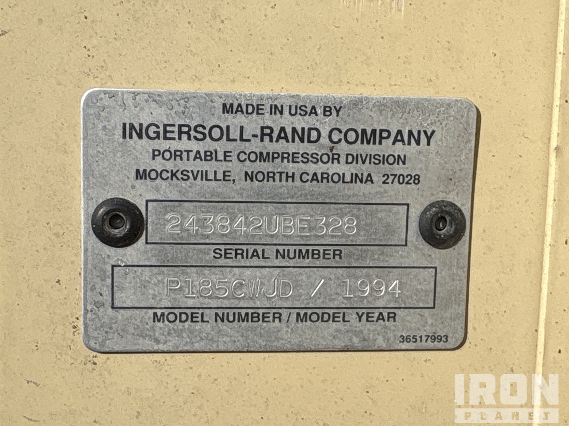 1995 Ingersoll Rand P185CWJD
