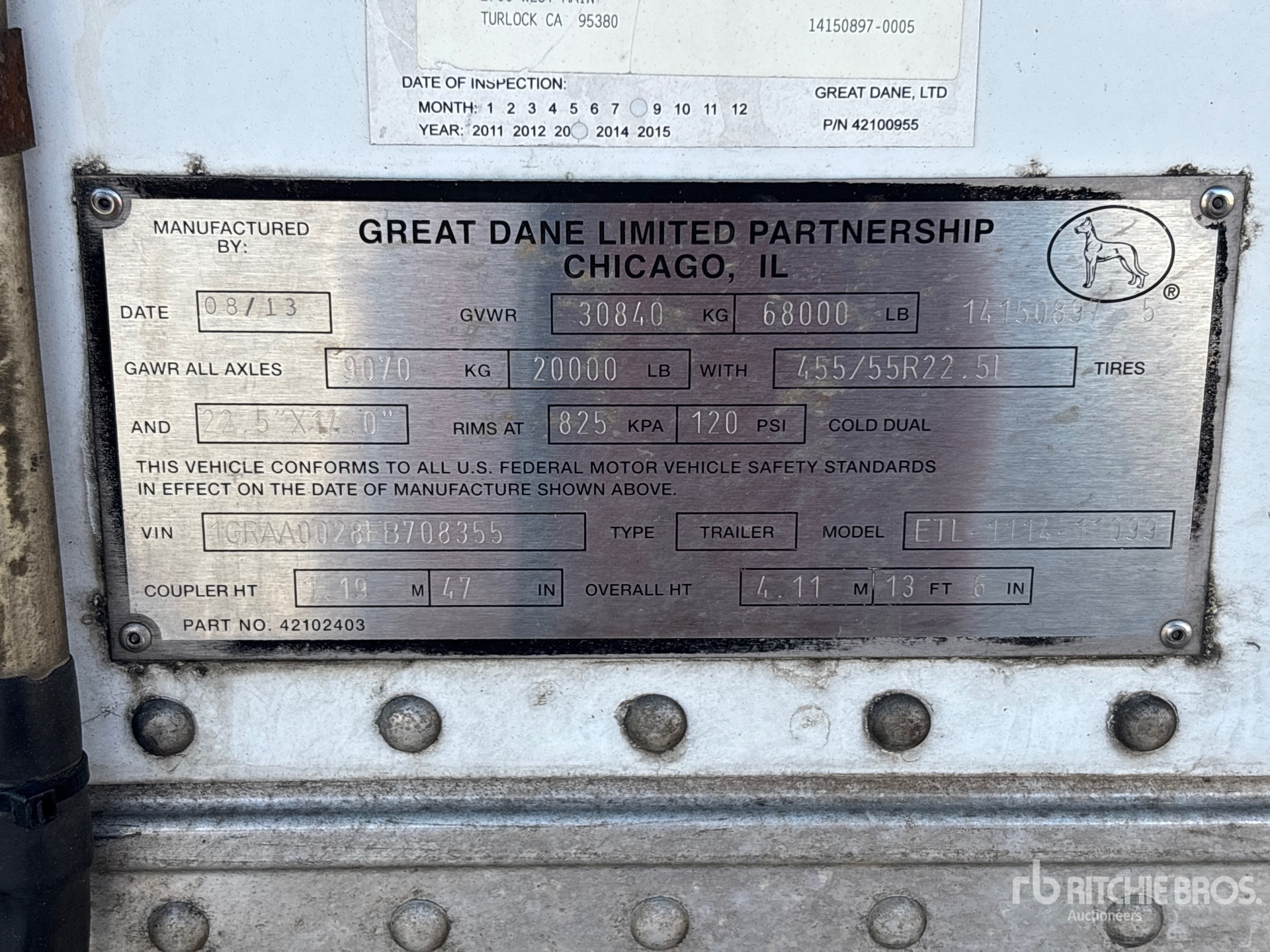 2014 Great Dane ETL-1114-11099