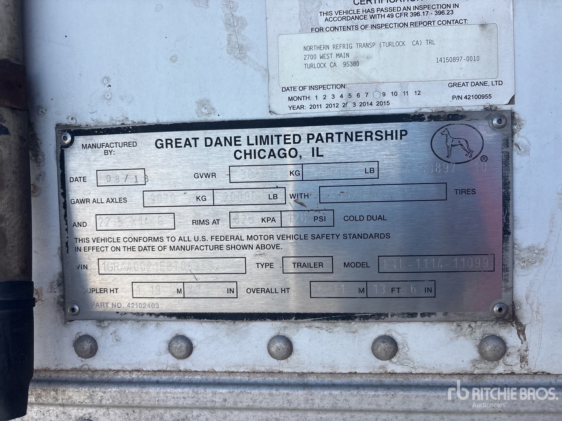 2014 Great Dane FTL-1114-11099