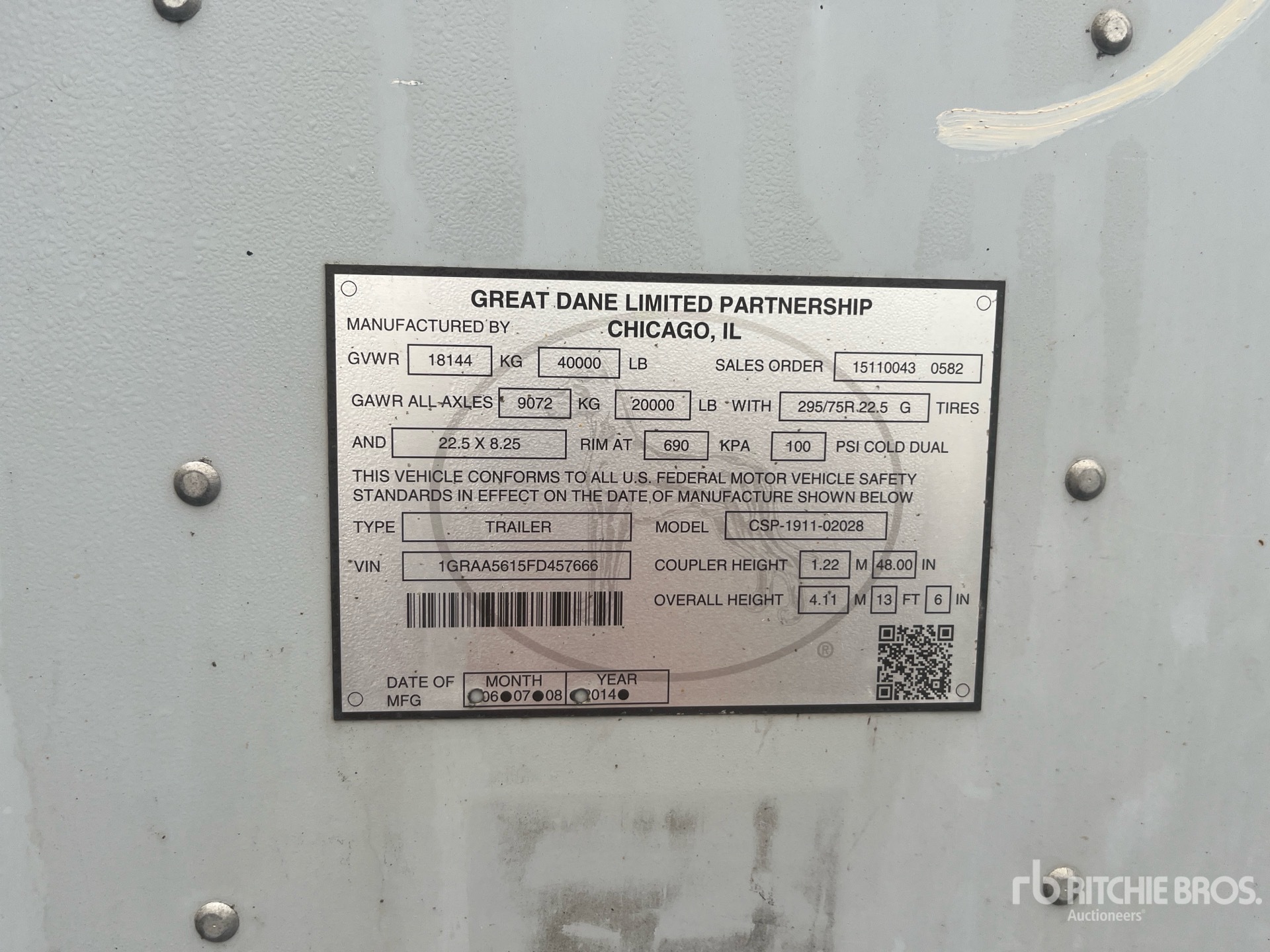 Photo of 2015 Great Dane CSP-1911-02028