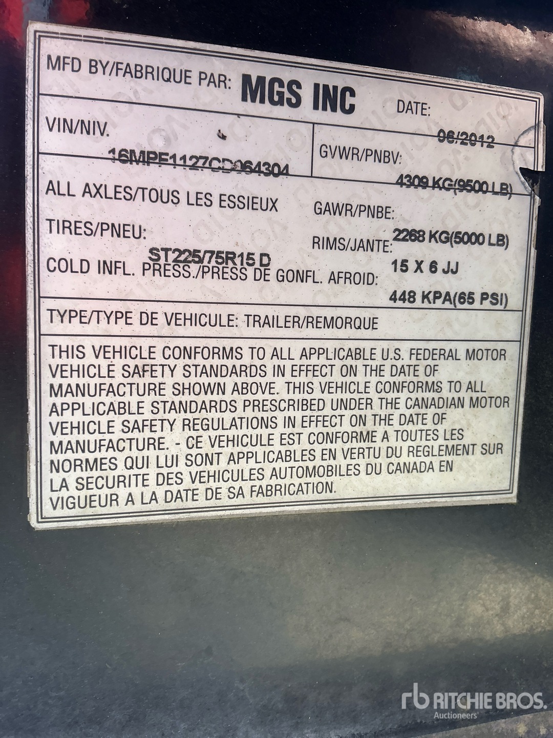 2012 Caterpillar XQ100
