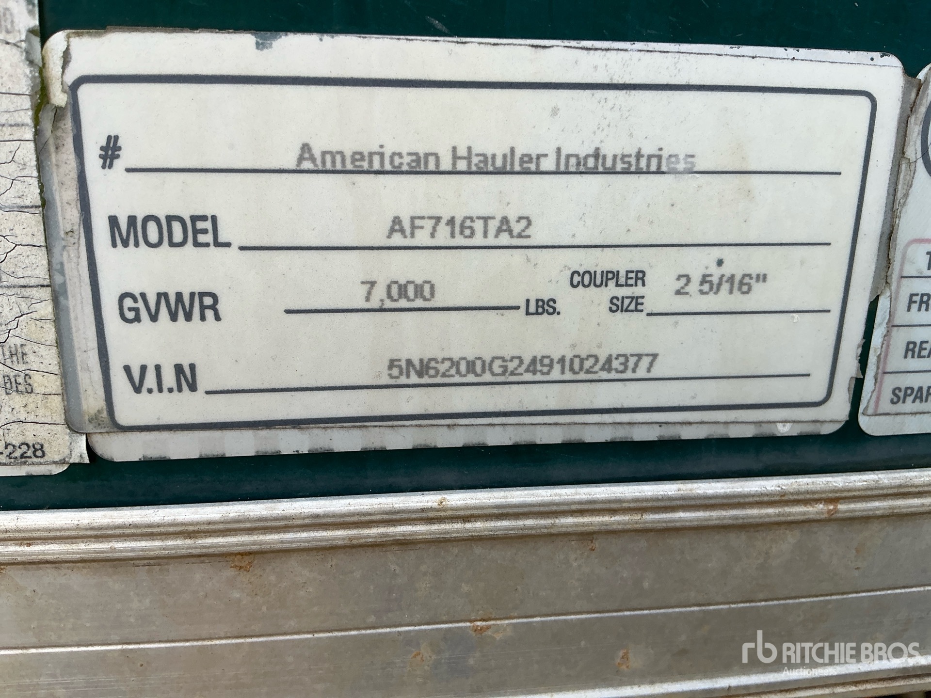 2009 American Hauler 16 FT T/A