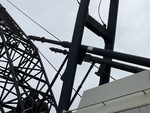 Crane Superstructure with Boom Stops
