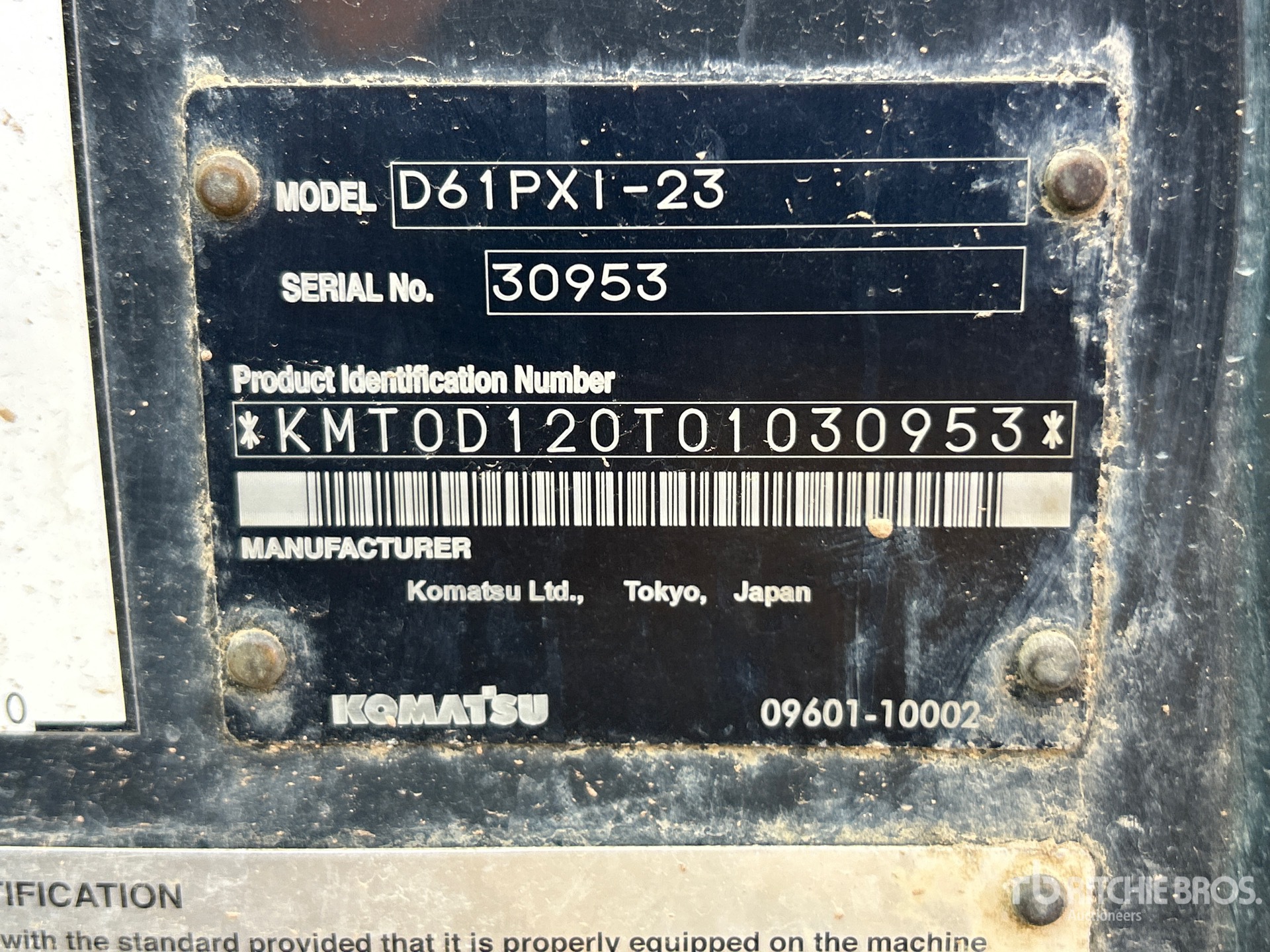 2015 Komatsu D61PX