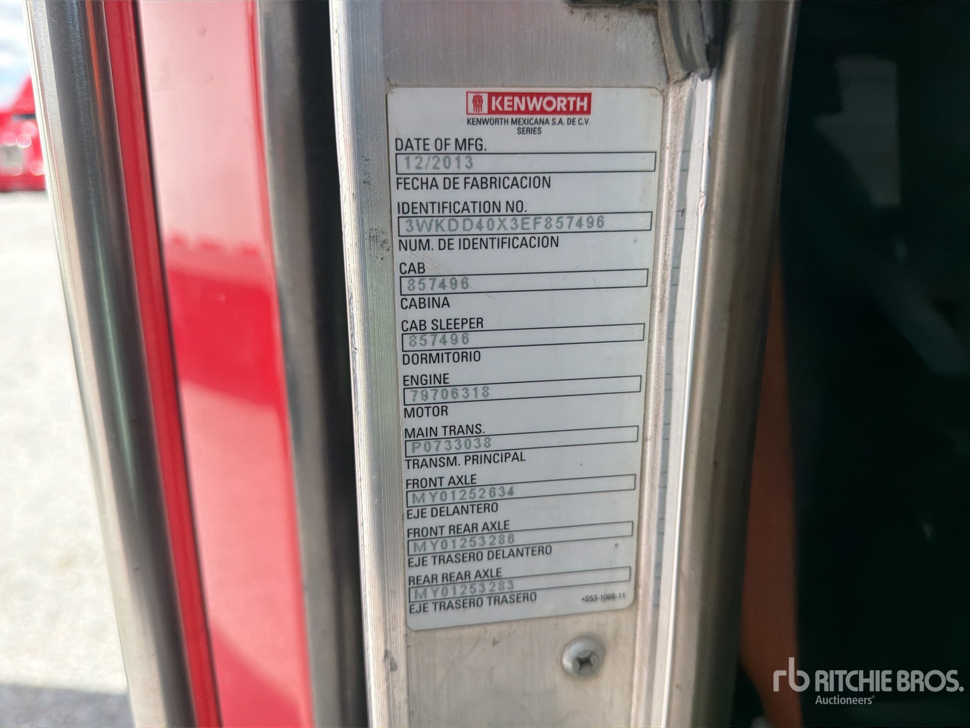2014 Kenworth T800B