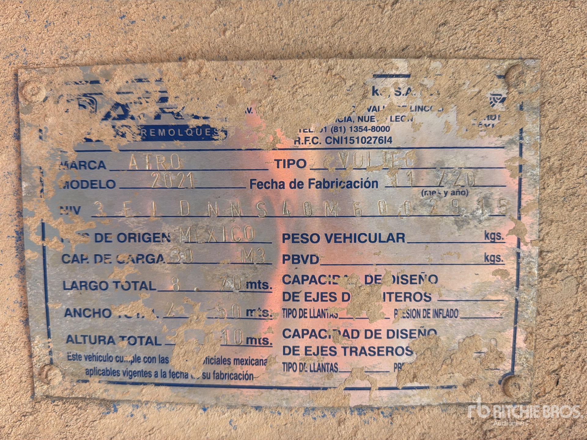 2021 Atro 28 FT TRI/A SEMIRREMOLQUE DE VO ...