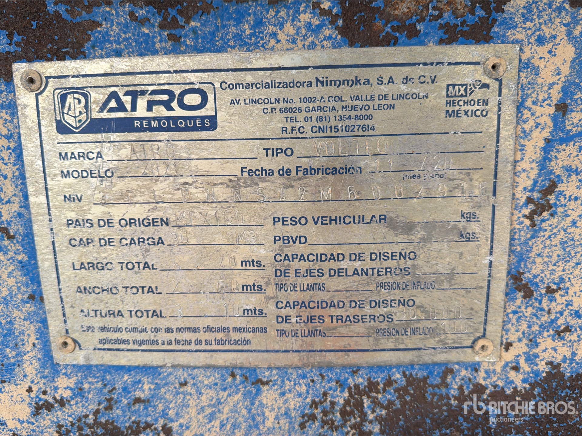 2021 Atro 30 FT TRI/A SEMIRREMOLQUE DE VO ...