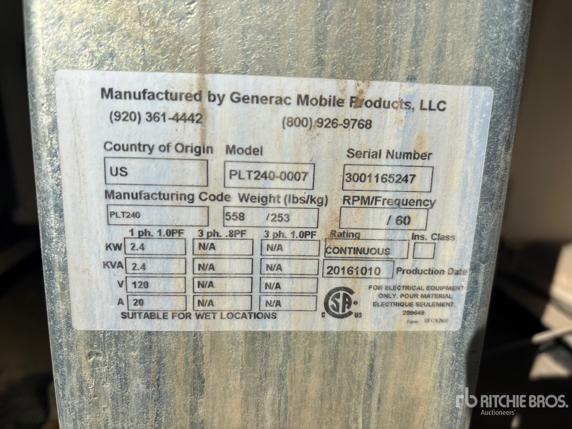 Generac PLT240-0007