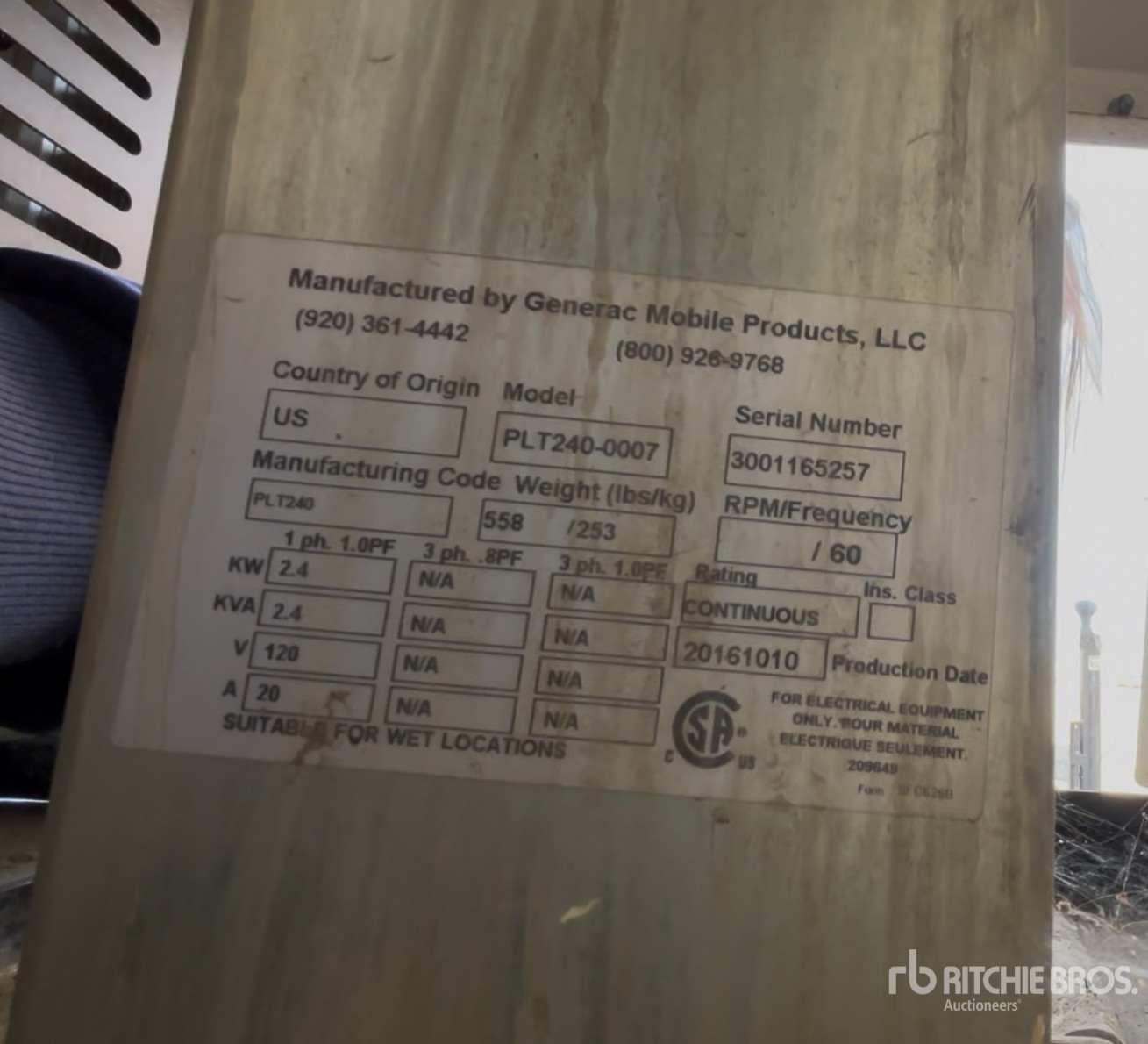 Generac PLT240-0007