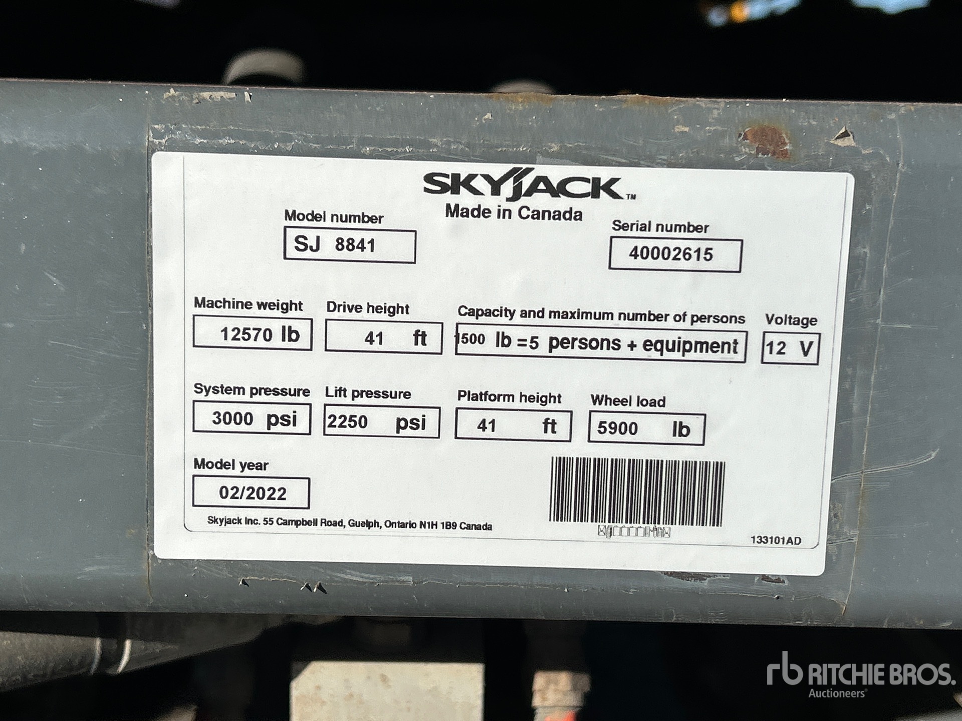 2022 Skyjack SJ8841 RT
