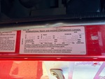 General Appearance with Motor Vehicle Safety Standards Label