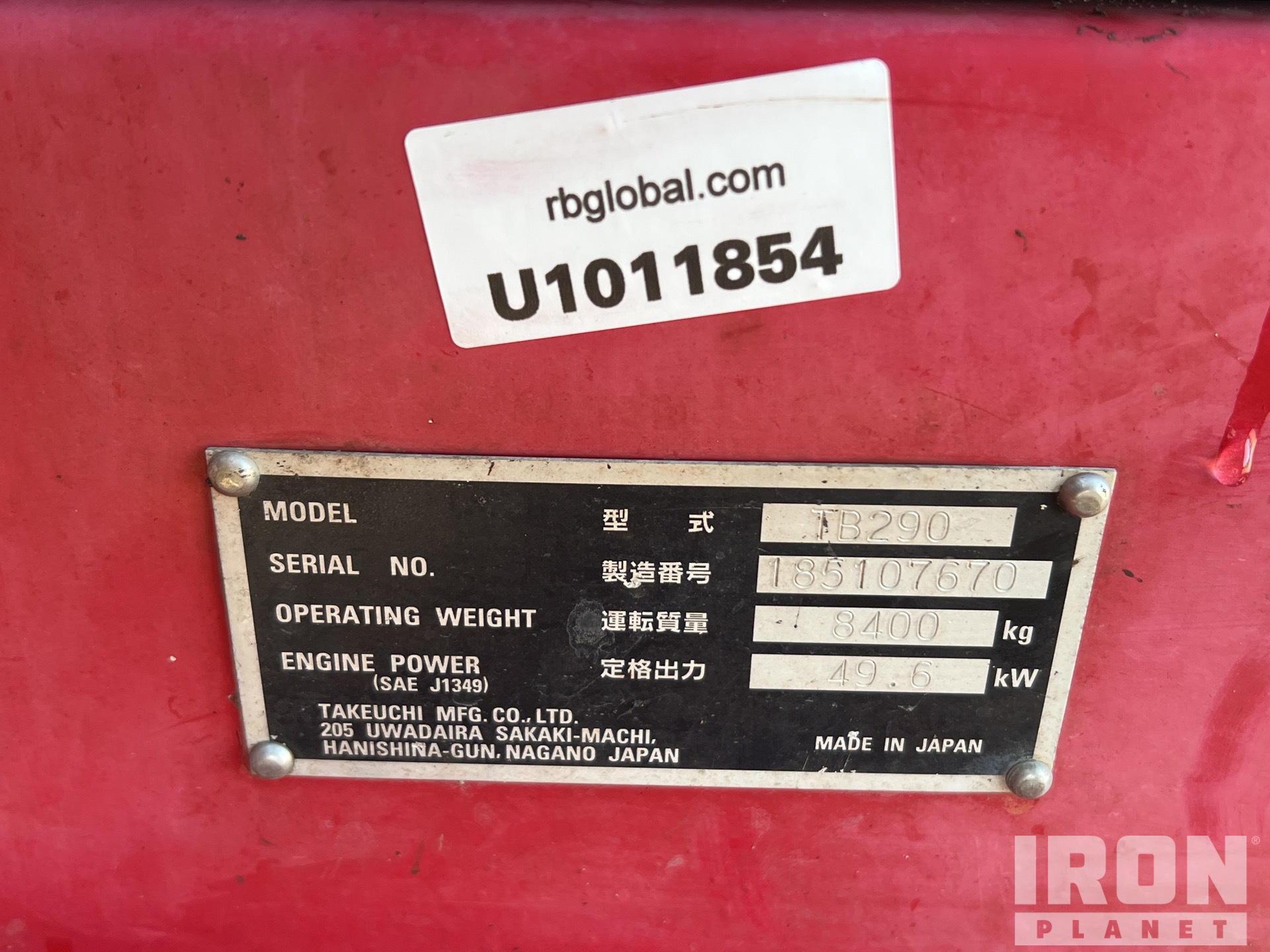 2019 Takeuchi TB290