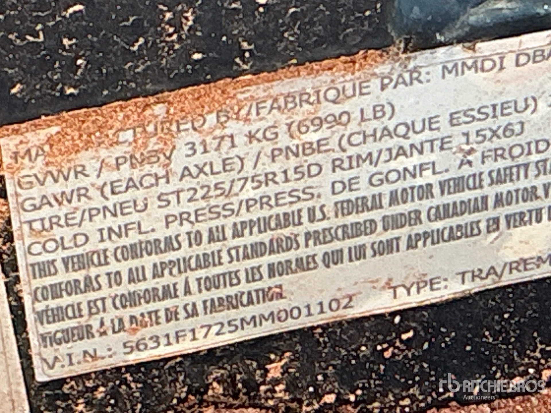 2021 Mmdi 8800 lb 10 ft T/A