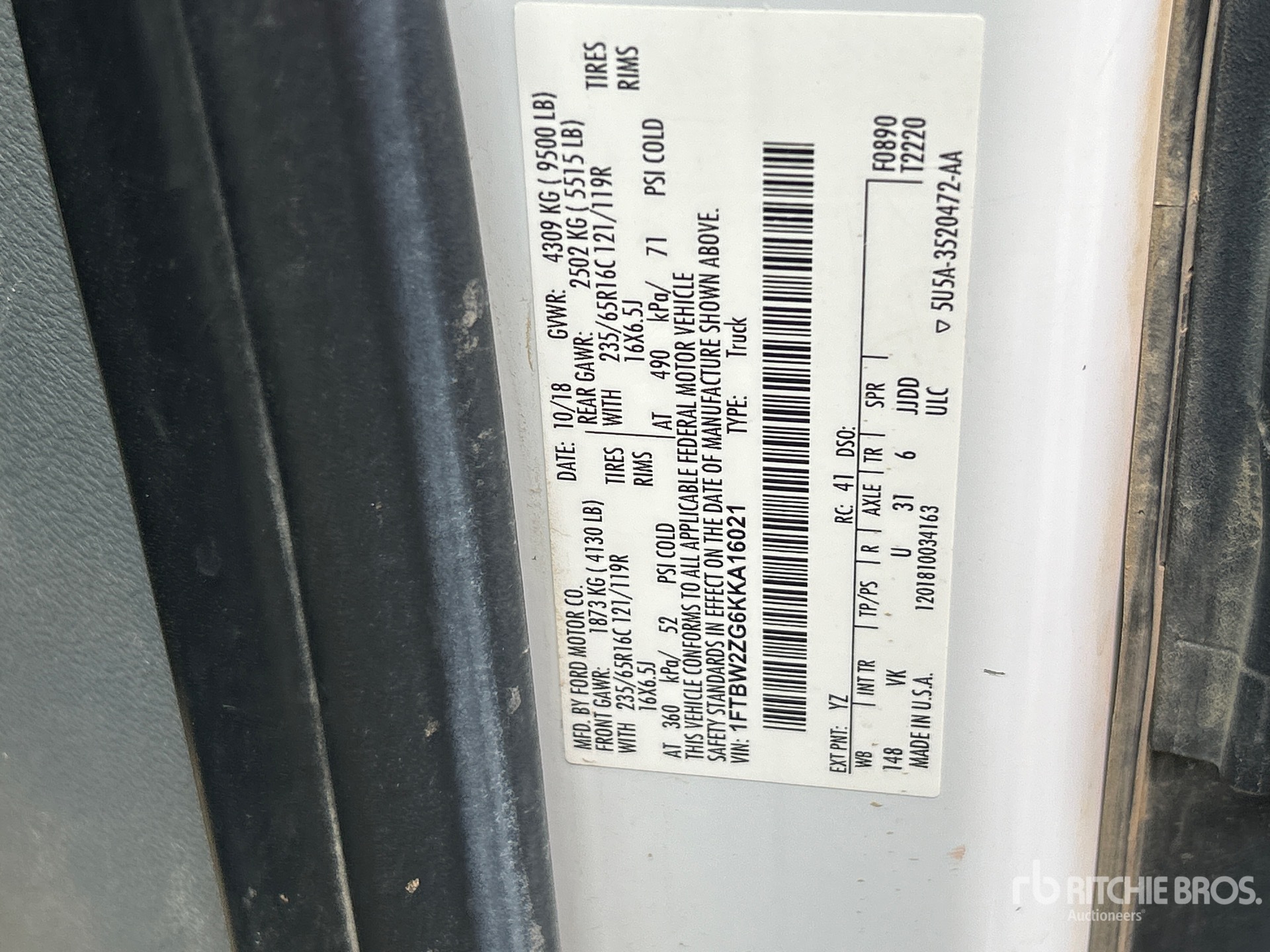 2019 Ford TRANSIT 350