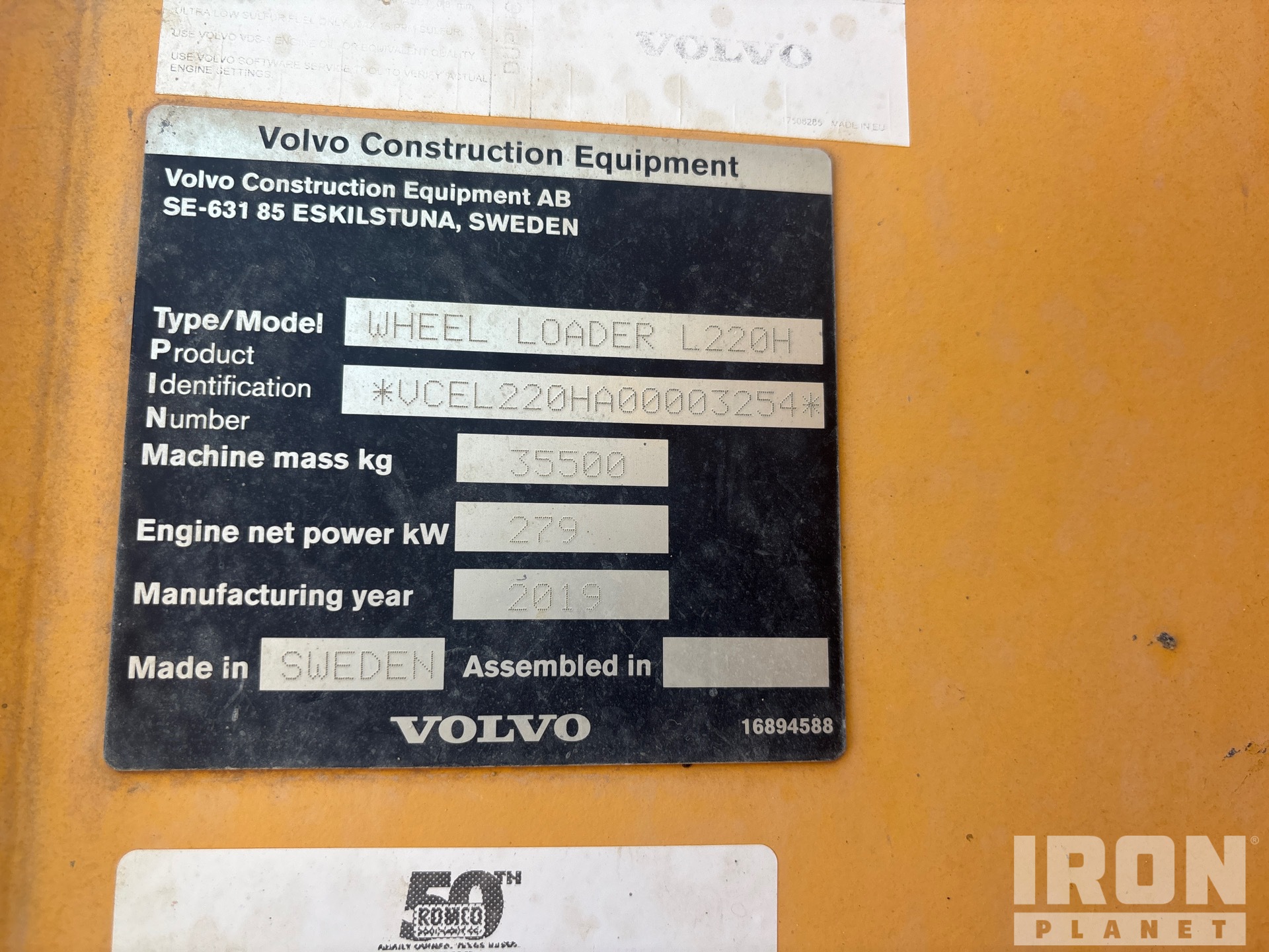 2020 Volvo L220H
