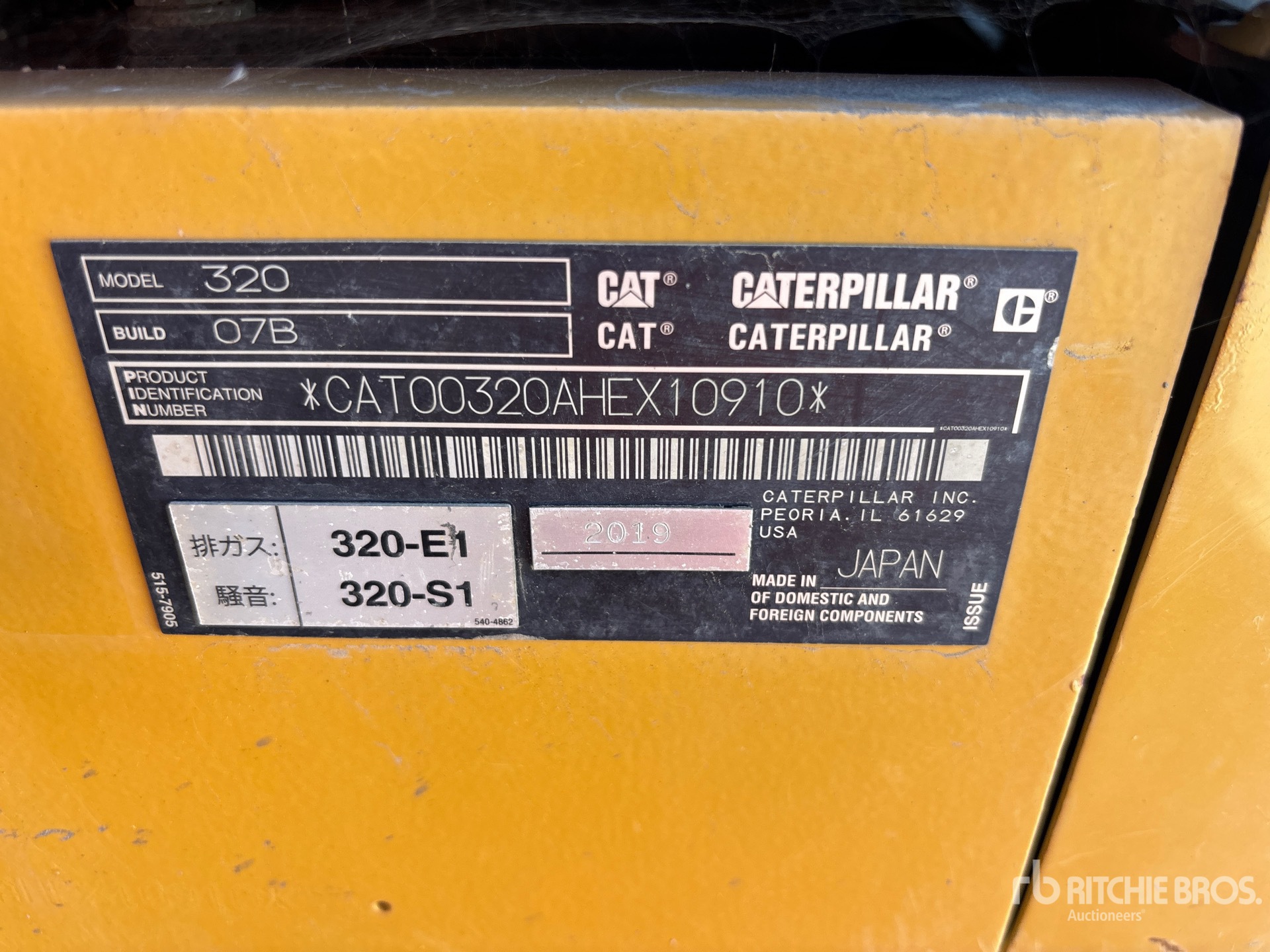 2019 Caterpillar 320
