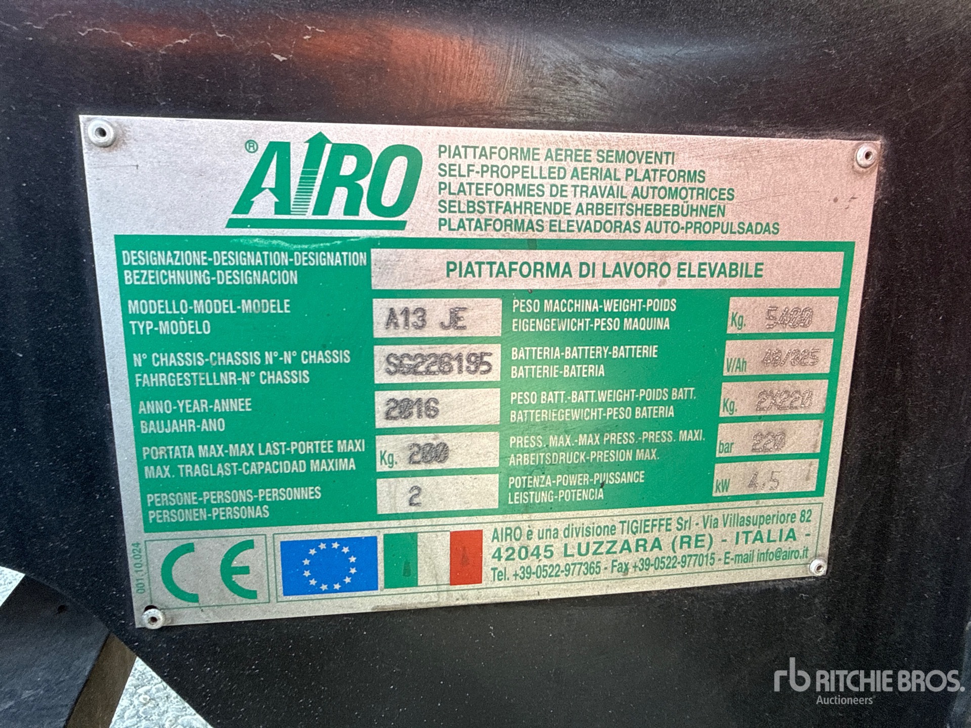2016 Airo A13 JE