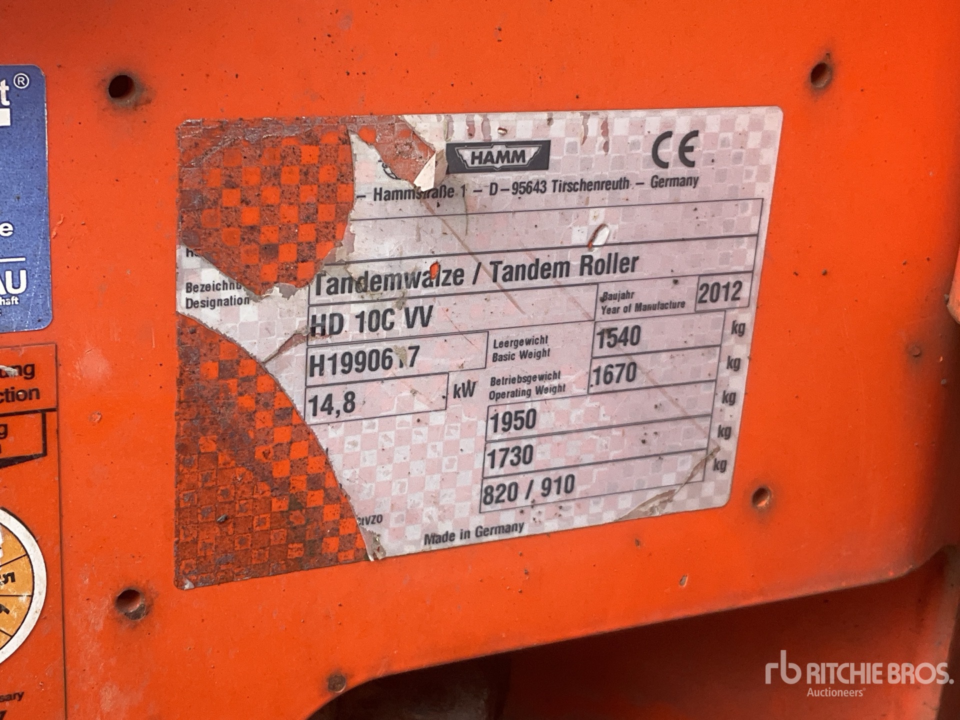 2012 Hamm HD10CVV