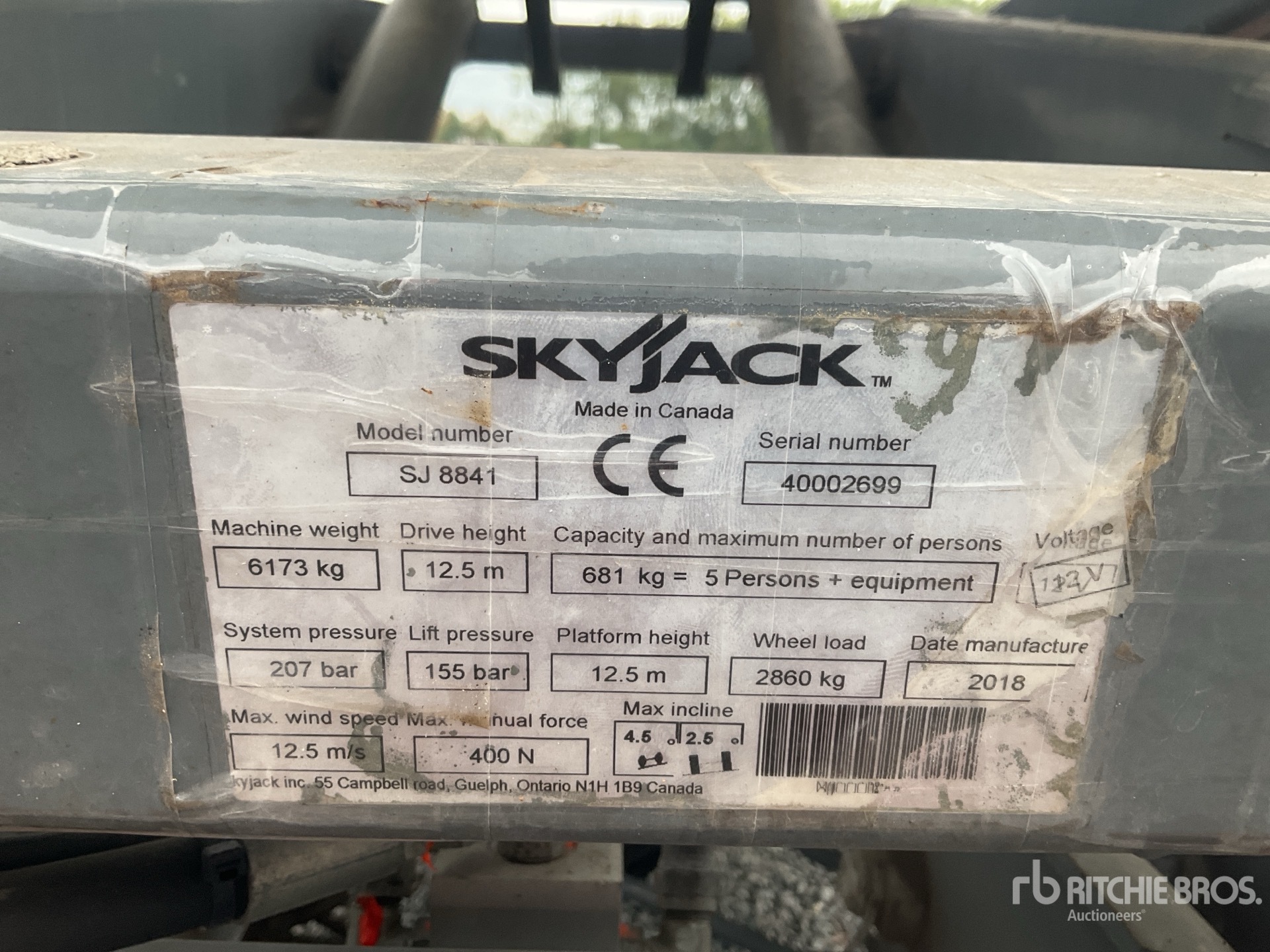 2018 Skyjack SJ8841