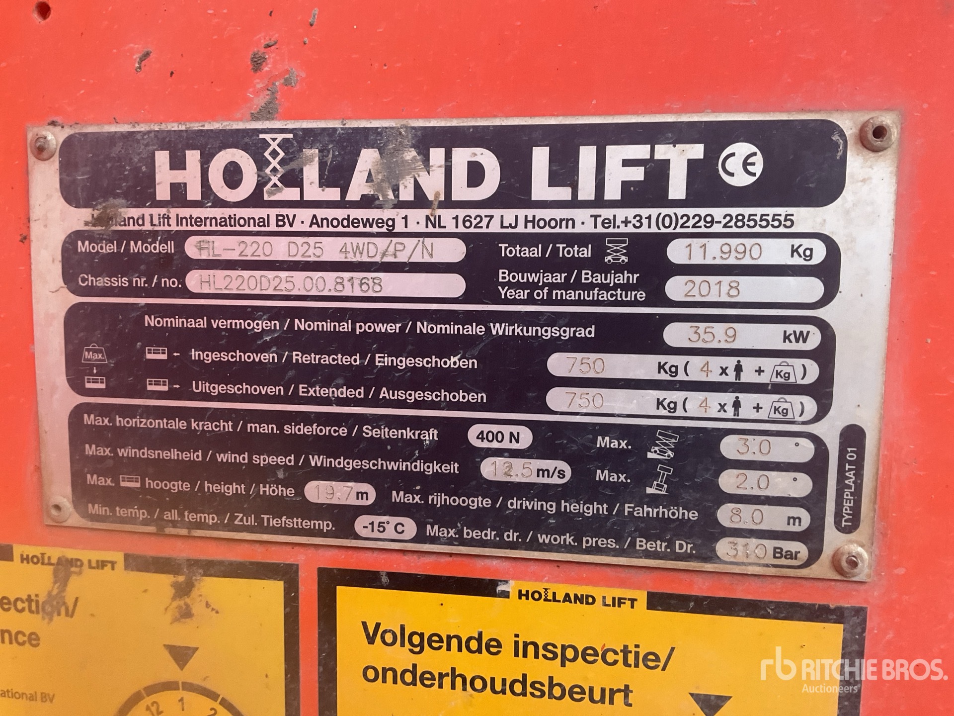 2018 Holland Lift HL-220 D25