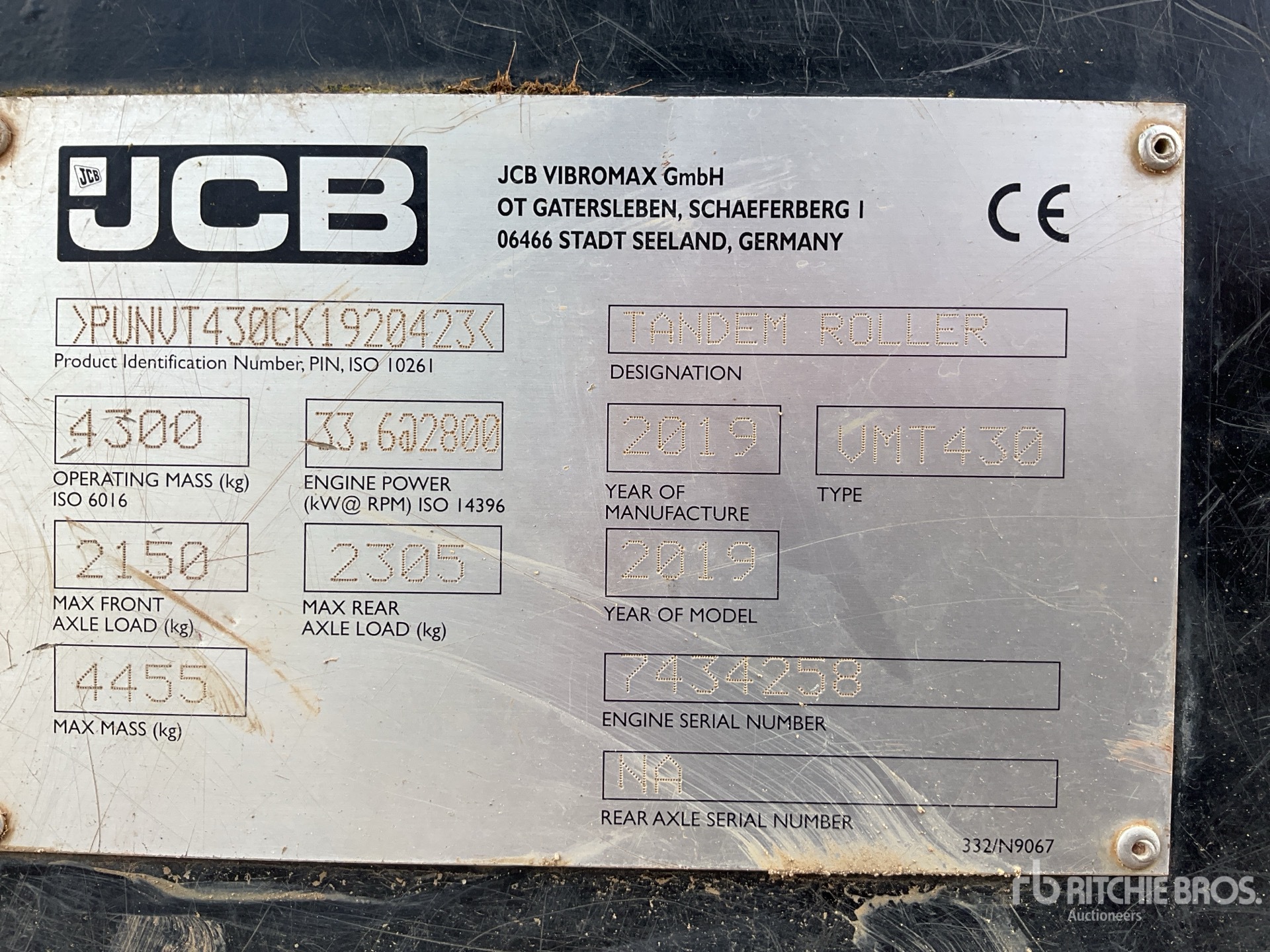 2019 JCB VMT430-140