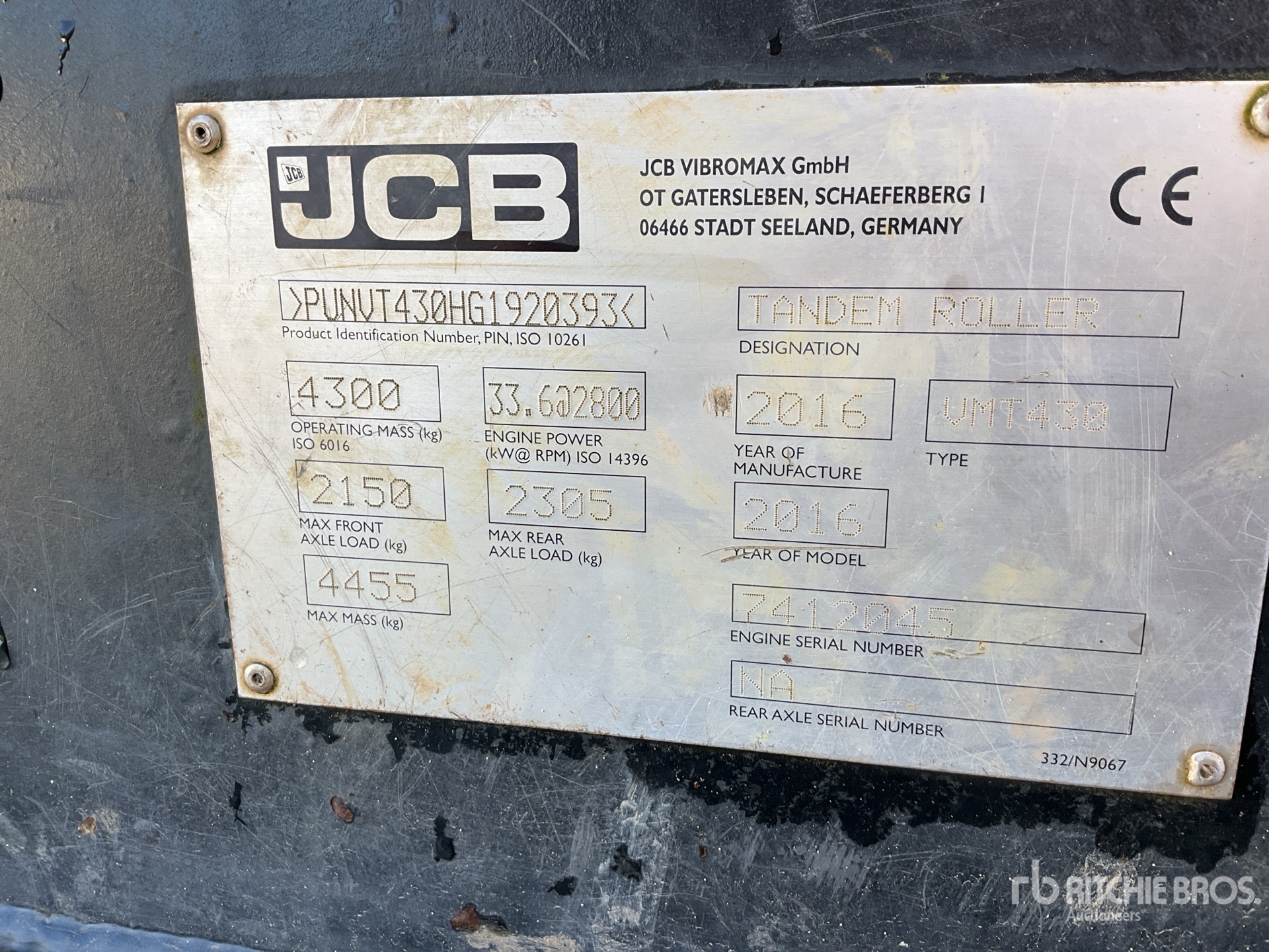2016 JCB VMT430-140